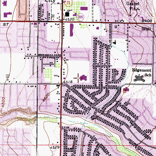 Topographic Map of Bell View Elementary School, UT