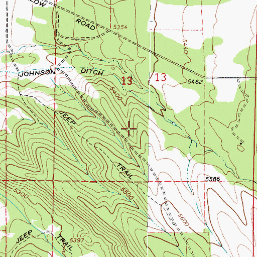 Topographic Map of Bennett Field Wildlife Management Area, UT