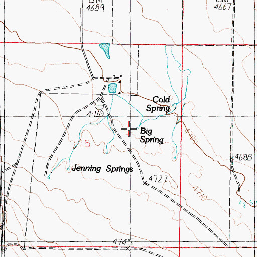 Topographic Map of Big Spring, UT