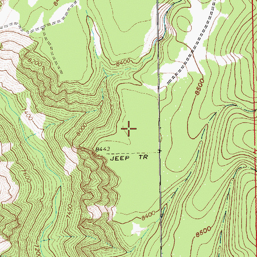 Topographic Map of Black Canyon Creek, UT