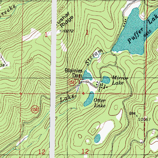 Topographic Map of Blainies Dam, UT