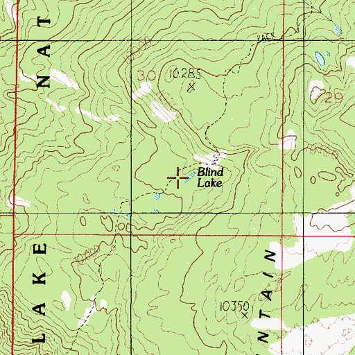 Topographic Map of Blind Lake, UT