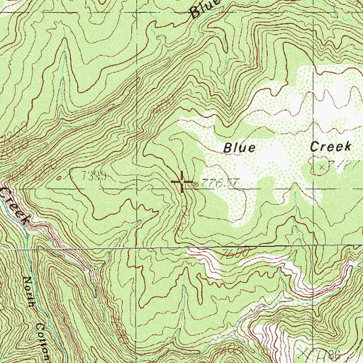 Topographic Map of Blue Creek Point, UT