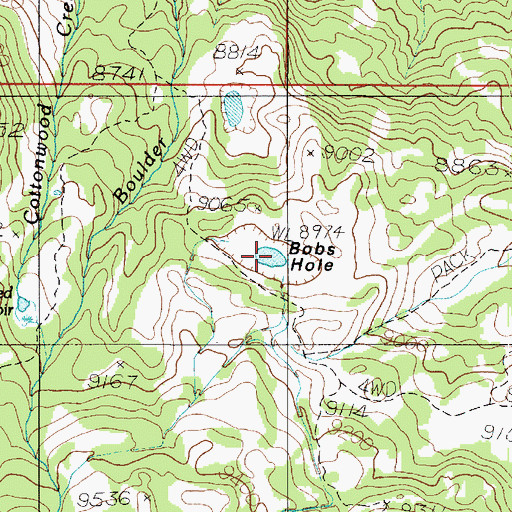 Topographic Map of Bobs Hole, UT