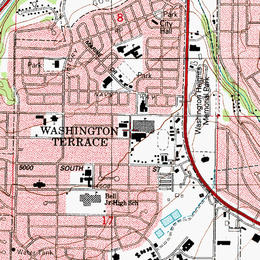 Topographic Map of Bonneville High School, UT