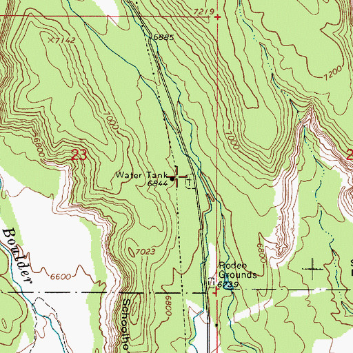 Topographic Map of Boulder Cemetery, UT