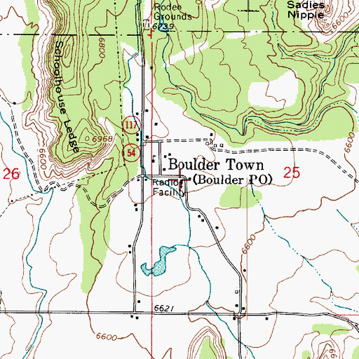 Topographic Map of Boulder Elementary School, UT
