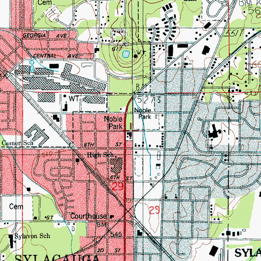 Topographic Map of First Church of the Nazarene, AL