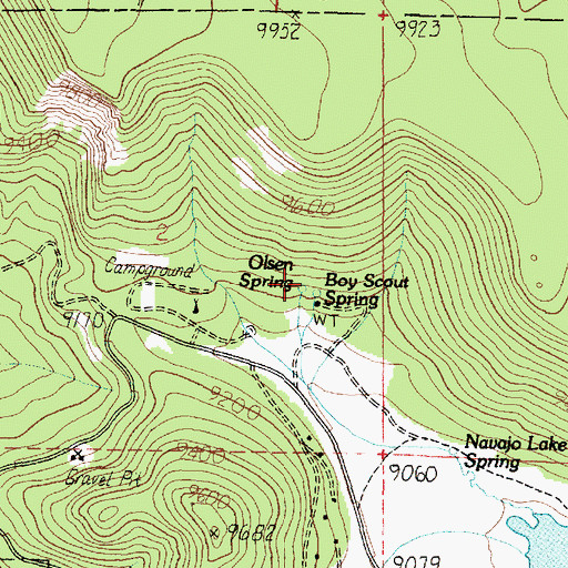 Topographic Map of Boy Scout Spring, UT