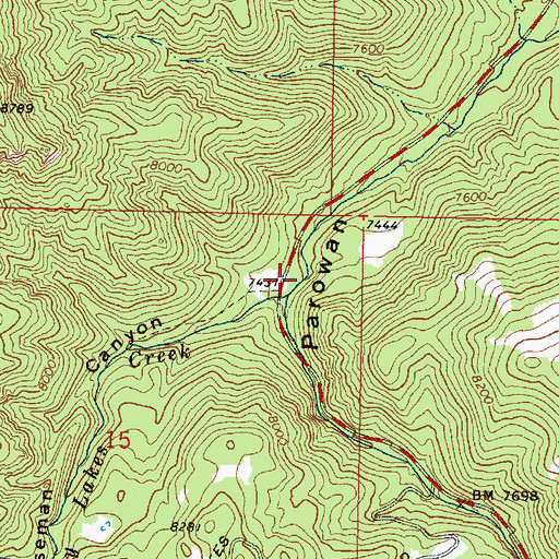 Topographic Map of Boy Scouts of America Camp, UT