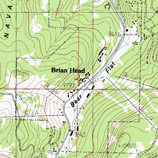 Topographic Map of Brian Head, UT