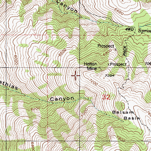 Topographic Map of Brigham Face Wildlife Management Area, UT