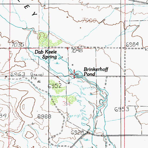 Topographic Map of Brinkerhoff Pond, UT