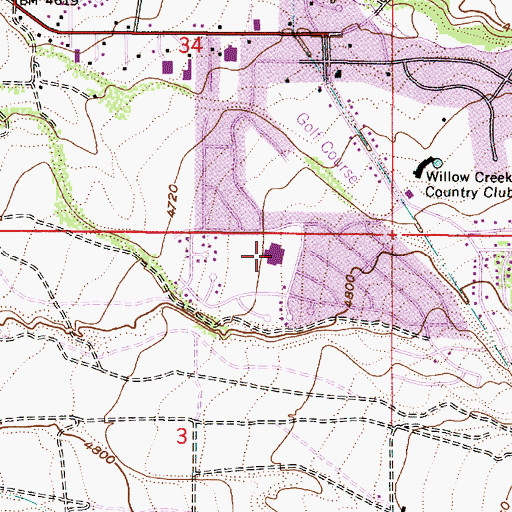 Topographic Map of Brookwood Elementary School, UT