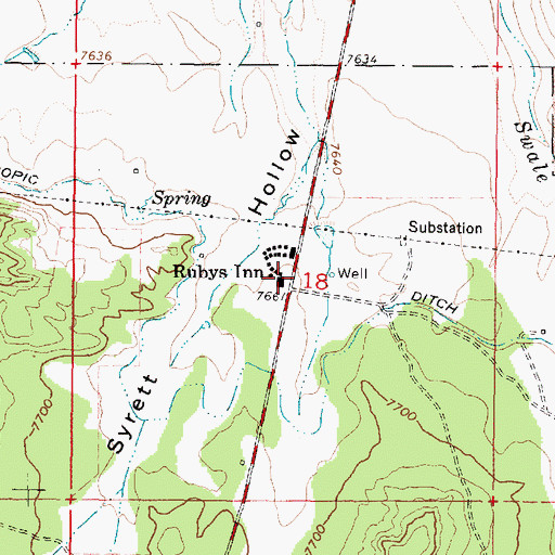 Topographic Map of Bryce Canyon Heliport, UT