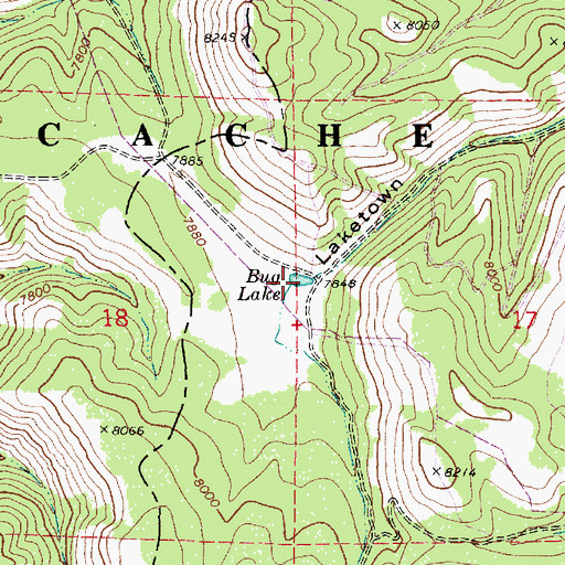 Topographic Map of Bug Lake, UT
