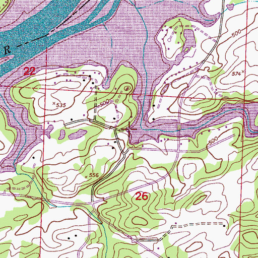 Topographic Map of Fishermans Wharf Marina, AL