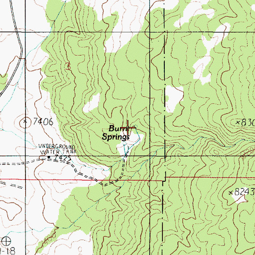Topographic Map of Burnt Springs, UT