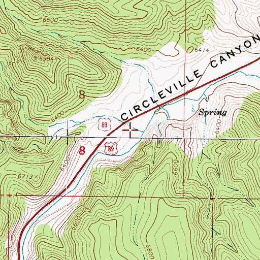 Topographic Map of Butch Cassidy Home, UT