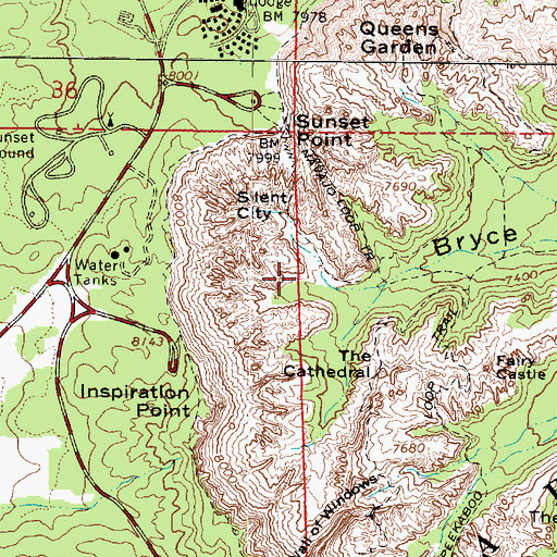 Topographic Map of Carmel and Wiseman, UT