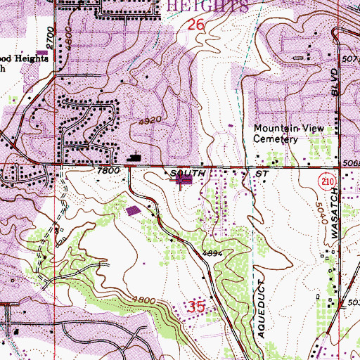 Topographic Map of Canyon View Elementary School, UT