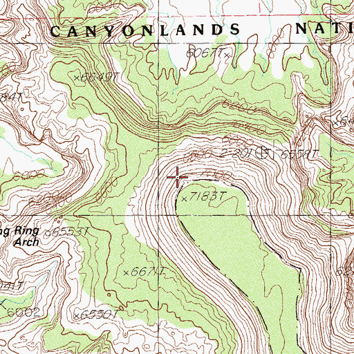 Topographic Map of Cathedral Point, UT