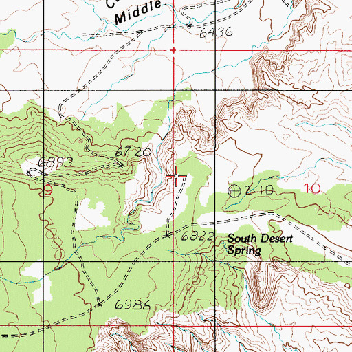 Topographic Map of Cathedral Valley View Area, UT