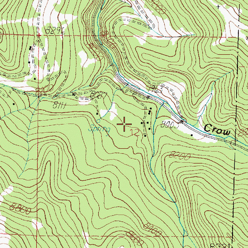 Topographic Map of Cedar Canyon Ski Area, UT