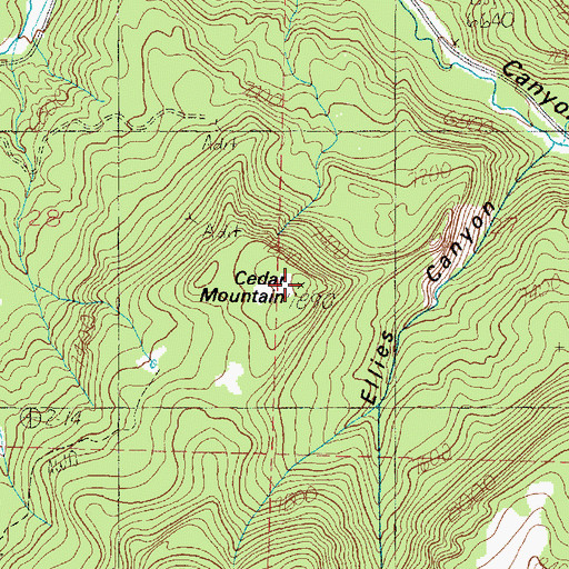 Topographic Map of Cedar Mountain, UT