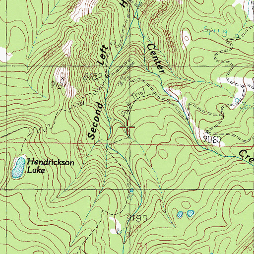 Topographic Map of Center Creek, UT