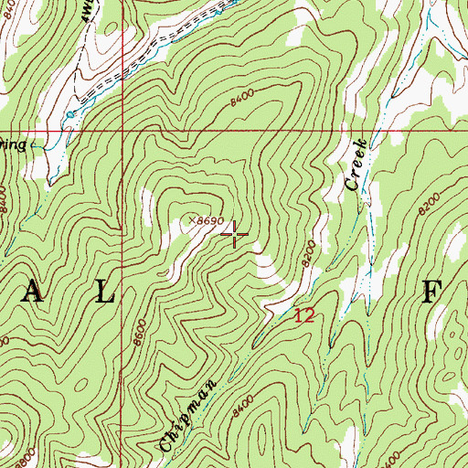 Topographic Map of Chaplain Point, UT