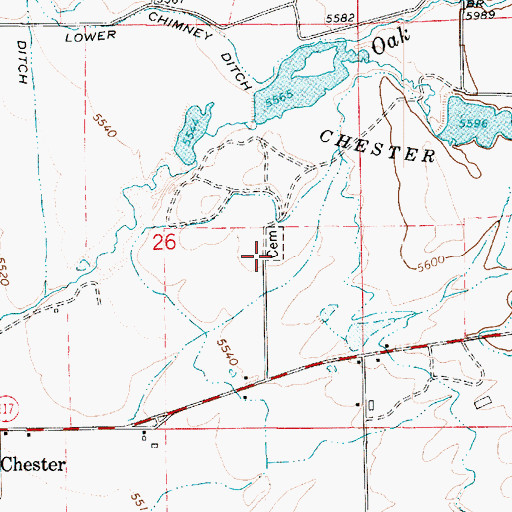 Topographic Map of Chester Cemetery, UT