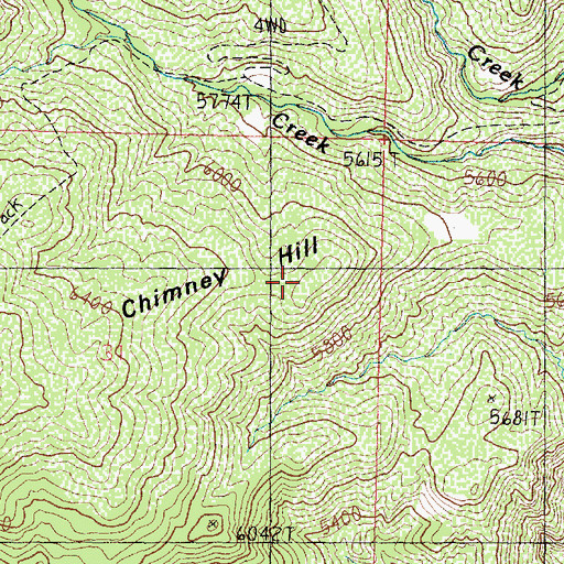 Topographic Map of Chimney Hill, UT