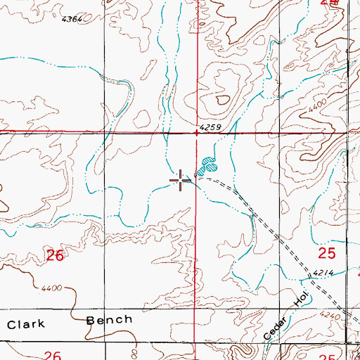 Topographic Map of Chimney Rock Canyon, UT