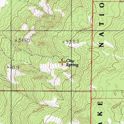 Topographic Map of Clay Spring, UT