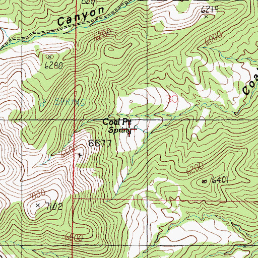 Topographic Map of Coal Pit Spring, UT