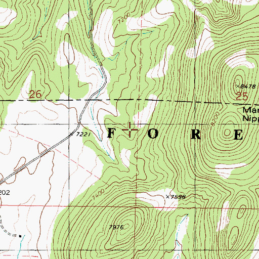 Topographic Map of Cold Spring, UT