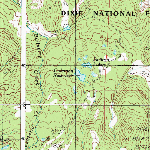Topographic Map of Coleman Reservoir, UT
