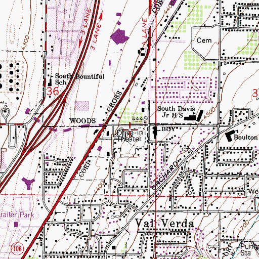 Topographic Map of Colonial Square, UT