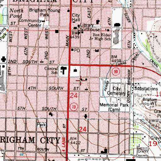 Topographic Map of Community Presbyterian Church, UT