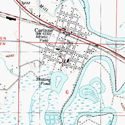 Topographic Map of Corinne Early Learning Center, UT