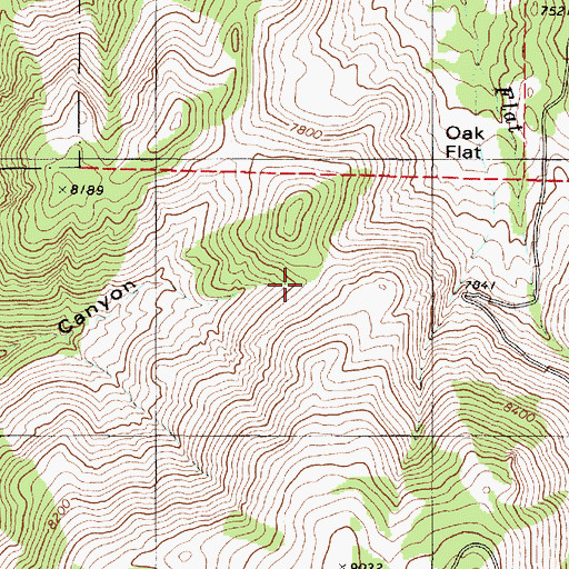 Topographic Map of Corner Spring Canyon, UT
