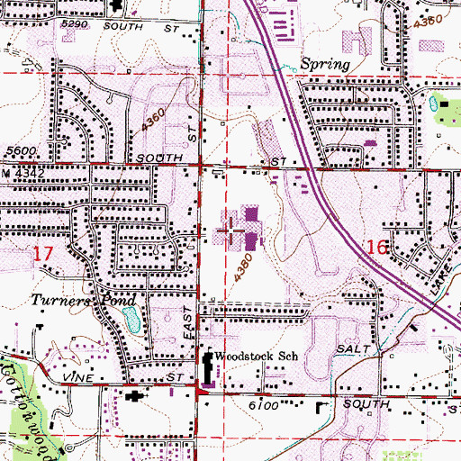 Topographic Map of Cottonwood High School, UT