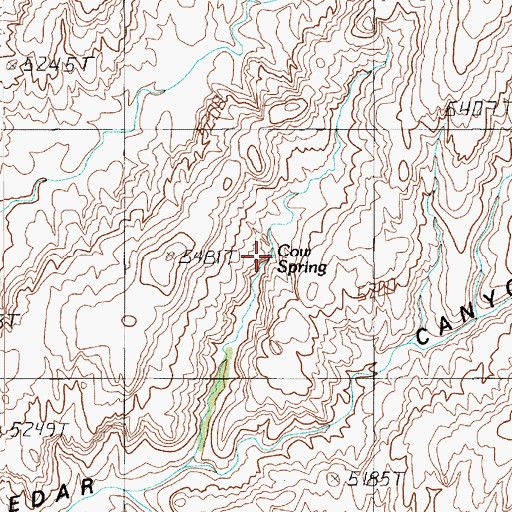 Topographic Map of Cow Spring, UT