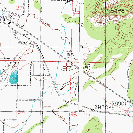 Topographic Map of Crazy Horse Campark, UT