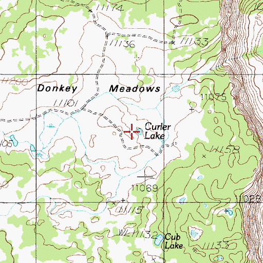 Topographic Map of Curler Lake, UT