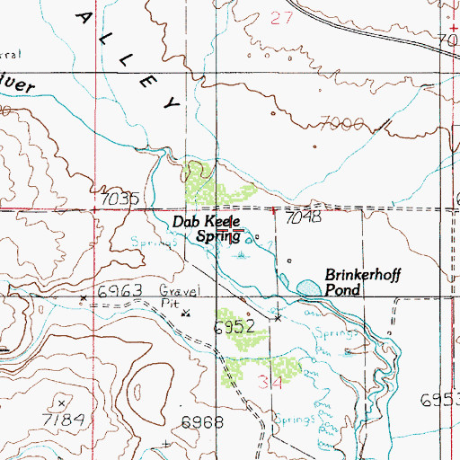 Topographic Map of Dab Keele Spring, UT