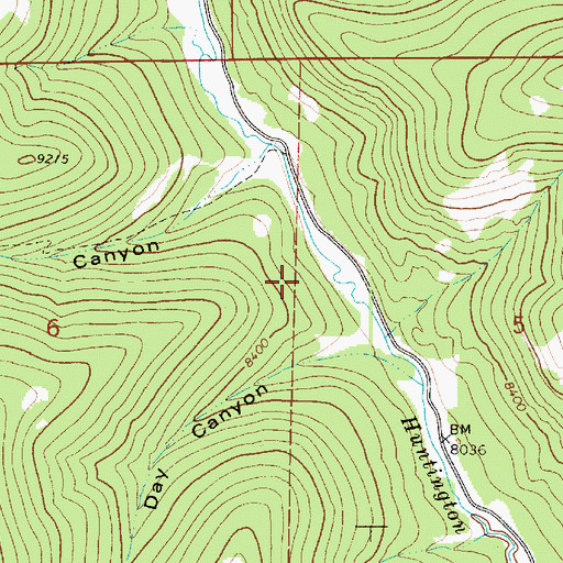 Topographic Map of Day Canyon, UT