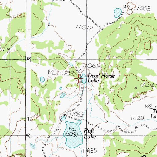 Topographic Map of Dead Horse Lake, UT