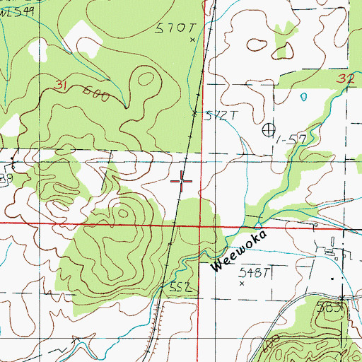 Topographic Map of Glovers (historical), AL